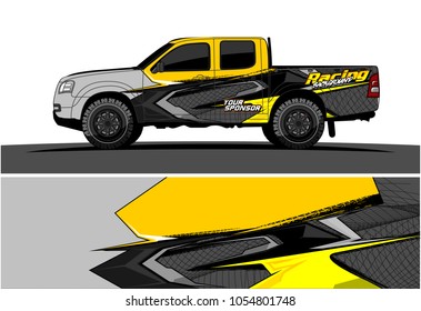 Truck graphic vector. Racing Background for truck, car, Boat and vehicles