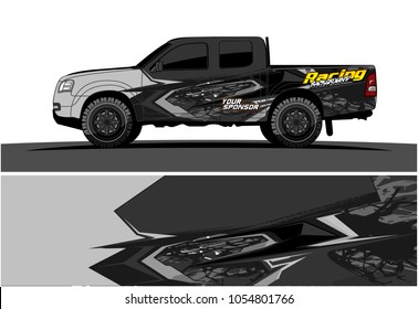 Truck graphic vector. Racing Background for truck, car, Boat and vehicles