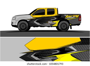 Truck graphic vector. Racing Background for truck, car, Boat and vehicles