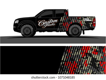 truck graphics. modern camouflage design for vehicle vinyl wrap 