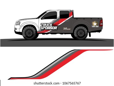 truck graphics. Simple bold lines with grunge background