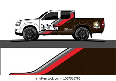truck graphics. Simple bold lines with grunge background