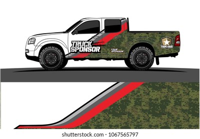 truck graphics. Simple bold lines with grunge background