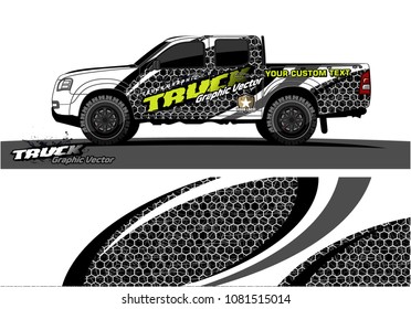 truck graphics vector. Grunge background design for vehicle vinyl wrap 