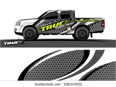 truck graphics vector. Grunge background design for vehicle vinyl wrap 
