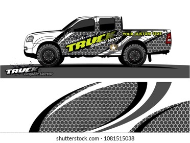 truck graphics vector. Grunge background design for vehicle vinyl wrap 