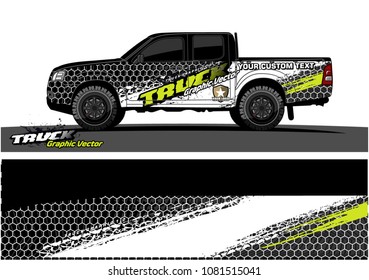 truck graphics vector. Grunge background design for vehicle vinyl wrap 