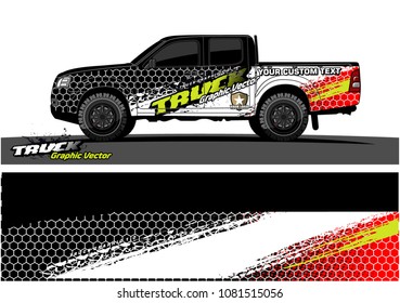 truck graphics vector. Grunge background design for vehicle vinyl wrap 