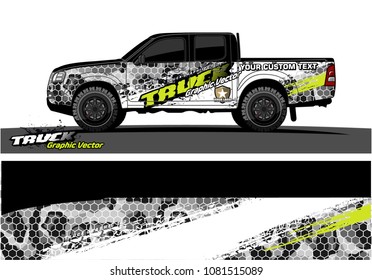 truck graphics vector. Grunge background design for vehicle vinyl wrap 