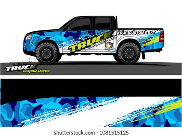 truck graphics vector. Grunge background design for vehicle vinyl wrap 