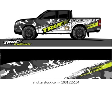 truck graphics vector. Grunge background design for vehicle vinyl wrap 