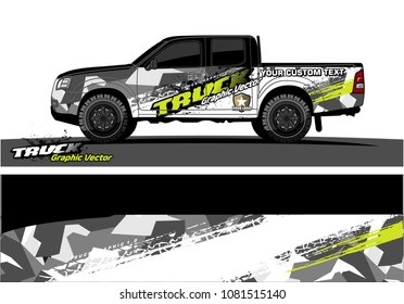truck graphics vector. Grunge background design for vehicle vinyl wrap 