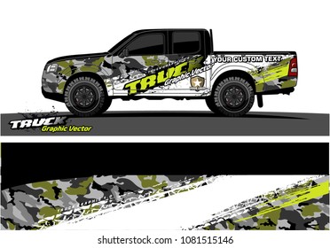 truck graphics vector. Grunge background design for vehicle vinyl wrap 