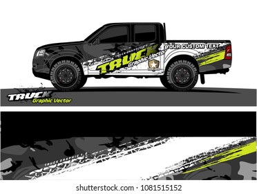 truck graphics vector. Grunge background design for vehicle vinyl wrap 