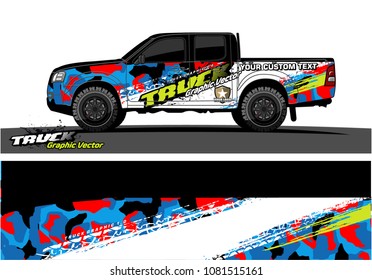 truck graphics vector. Grunge background design for vehicle vinyl wrap 