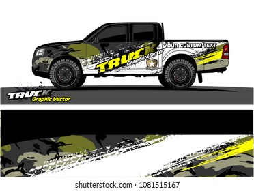 truck graphics vector. Grunge background design for vehicle vinyl wrap 
