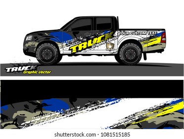 truck graphics vector. Grunge background design for vehicle vinyl wrap 
