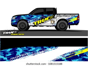 truck graphics vector. Grunge background design for vehicle vinyl wrap 