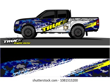 truck graphics vector. Grunge background design for vehicle vinyl wrap 