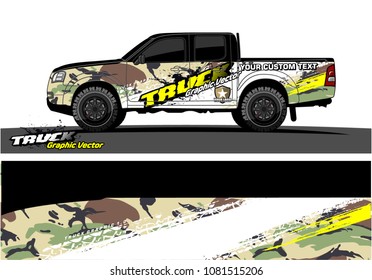 truck graphics vector. Grunge background design for vehicle vinyl wrap 