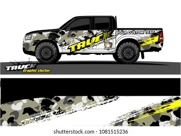 truck graphics vector. Grunge background design for vehicle vinyl wrap 
