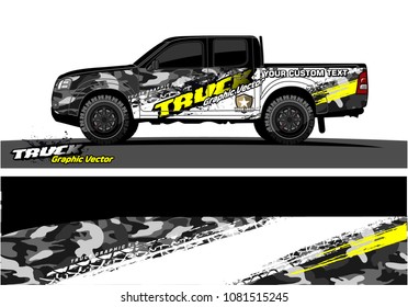truck graphics vector. Grunge background design for vehicle vinyl wrap 