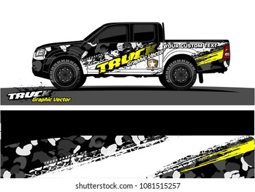 truck graphics vector. Grunge background design for vehicle vinyl wrap 