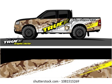 truck graphics vector. Grunge background design for vehicle vinyl wrap 