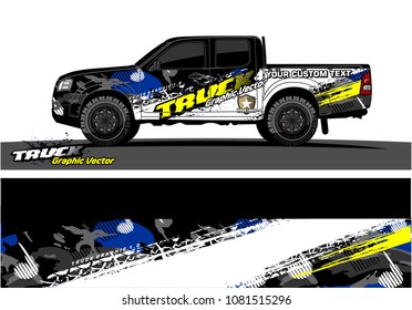 truck graphics vector. Grunge background design for vehicle vinyl wrap 