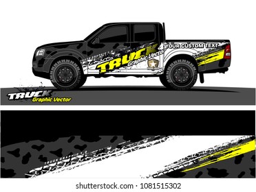 truck graphics vector. Grunge background design for vehicle vinyl wrap 