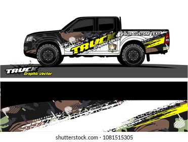 truck graphics vector. Grunge background design for vehicle vinyl wrap 
