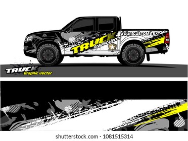 truck graphics vector. Grunge background design for vehicle vinyl wrap 