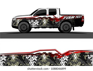 
truck graphics vector. modern camouflage design for vehicle vinyl wrap 