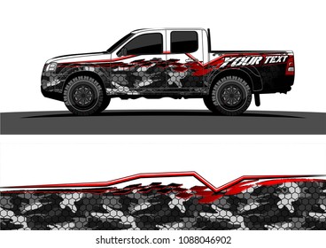 
truck graphics vector. modern camouflage design for vehicle vinyl wrap 