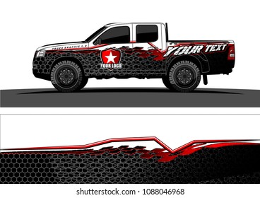 
truck graphics vector. modern camouflage design for vehicle vinyl wrap 