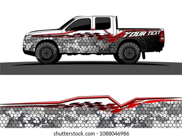 
truck graphics vector. modern camouflage design for vehicle vinyl wrap 