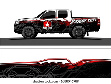 
truck graphics vector. modern camouflage design for vehicle vinyl wrap 