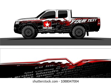 
truck graphics vector. modern camouflage design for vehicle vinyl wrap 