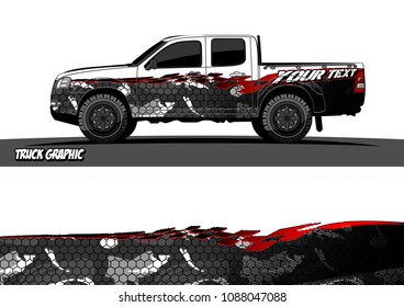 
truck graphics vector. modern camouflage design for vehicle vinyl wrap 