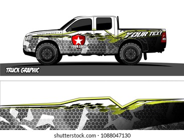 
truck graphics vector. modern camouflage design for vehicle vinyl wrap 