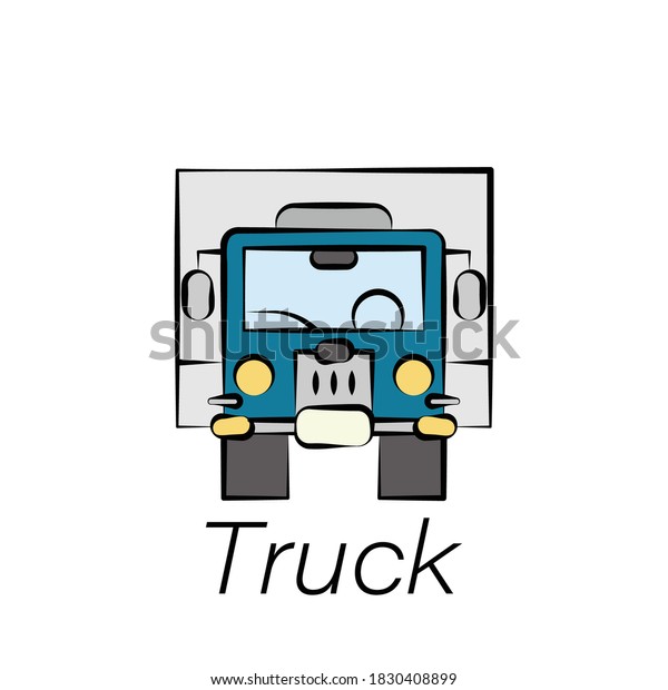 truck hand draw icon. Element of farming illustration\
icons. Signs and symbols can be used for web, logo, mobile app, UI,\
UX