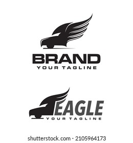 logotipo combinado de cabeza de camión y águila