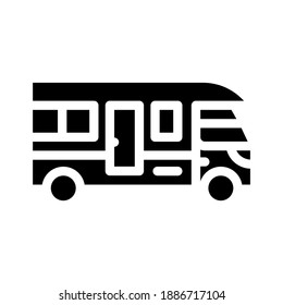 truck house on wheels glyph icon vector. truck house on wheels sign. isolated contour symbol black illustration