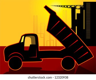 truck with hydraulic  loader	