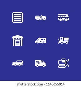 truck icon. 9 truck vectors with truck, jeep, warehouse and shipping icons for web and mobile app