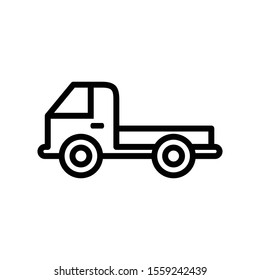 Truck icon in black color