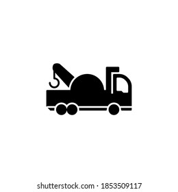 Truck icon black color, solid style