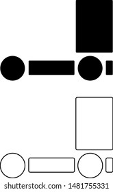 truck icon black contour vector illustration