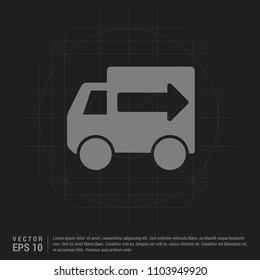 Truck icon - Black Creative Background