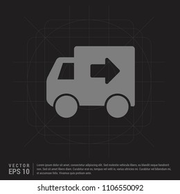 Truck icon - Black Creative Background